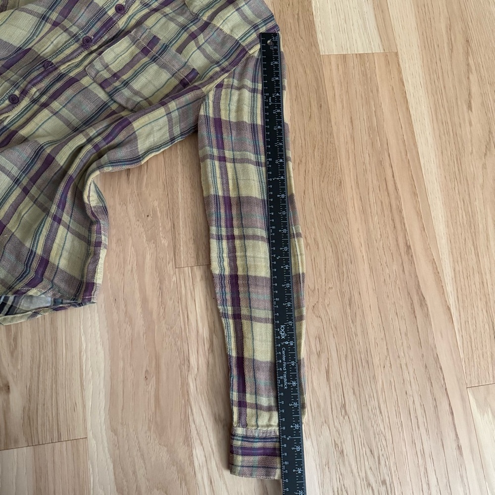 Free People Multicolor Cotton Button Down Shirt Size Small - Picture 10 of 14